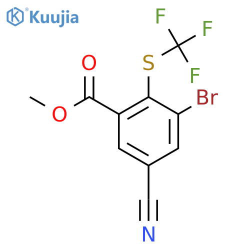 Methyl 3-bromo-5-cyano-2-(trifluoromethylthio)benzoate structure