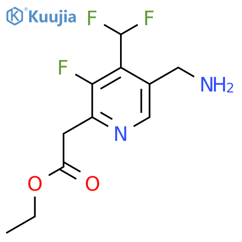 Ethyl 5-(aminomethyl)-4-(difluoromethyl)-3-fluoropyridine-2-acetate structure