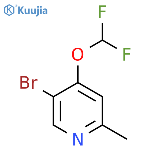 5-Bromo-4-difluoromethoxy-2-methylpyridine structure