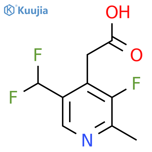 5-(Difluoromethyl)-3-fluoro-2-methylpyridine-4-acetic acid structure