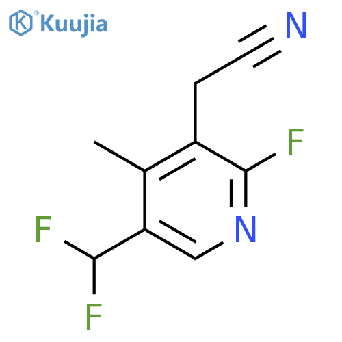 5-(Difluoromethyl)-2-fluoro-4-methylpyridine-3-acetonitrile structure