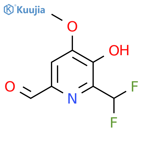 2-(Difluoromethyl)-3-hydroxy-4-methoxypyridine-6-carboxaldehyde structure