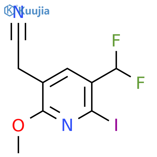 3-(Difluoromethyl)-2-iodo-6-methoxypyridine-5-acetonitrile structure