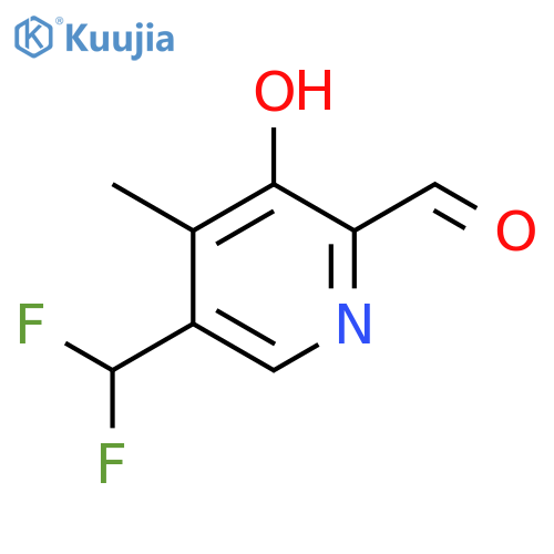 5-(Difluoromethyl)-3-hydroxy-4-methylpyridine-2-carboxaldehyde structure