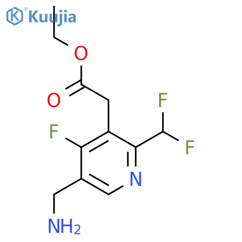 Ethyl 5-(aminomethyl)-2-(difluoromethyl)-4-fluoropyridine-3-acetate structure