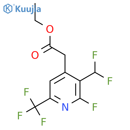 Ethyl 3-(difluoromethyl)-2-fluoro-6-(trifluoromethyl)pyridine-4-acetate structure