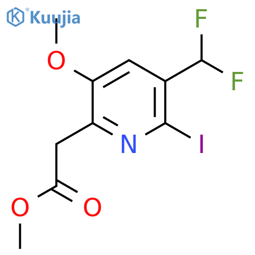 Methyl 3-(difluoromethyl)-2-iodo-5-methoxypyridine-6-acetate structure