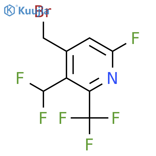 4-(Bromomethyl)-3-(difluoromethyl)-6-fluoro-2-(trifluoromethyl)pyridine structure