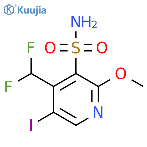 4-(Difluoromethyl)-5-iodo-2-methoxypyridine-3-sulfonamide structure