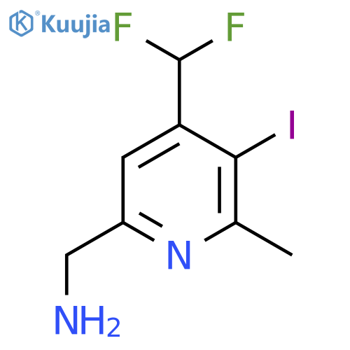 6-(Aminomethyl)-4-(difluoromethyl)-3-iodo-2-methylpyridine structure