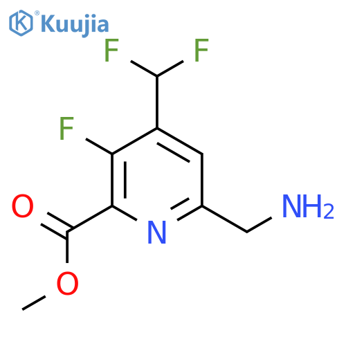 Methyl 6-(aminomethyl)-4-(difluoromethyl)-3-fluoropyridine-2-carboxylate structure