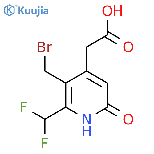3-(Bromomethyl)-2-(difluoromethyl)-6-hydroxypyridine-4-acetic acid structure