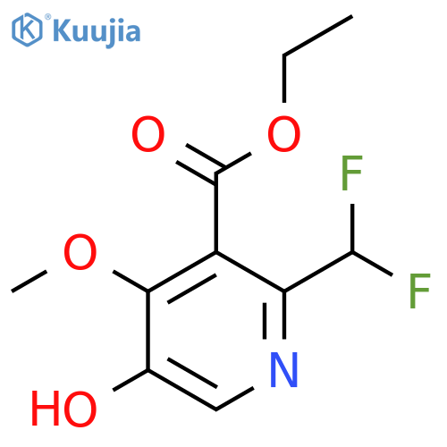 Ethyl 2-(difluoromethyl)-5-hydroxy-4-methoxypyridine-3-carboxylate structure