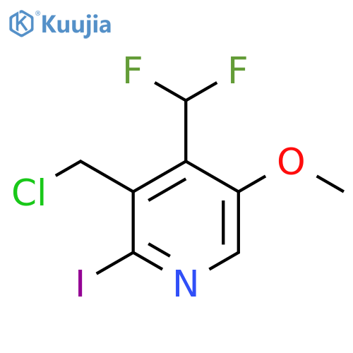 3-(Chloromethyl)-4-(difluoromethyl)-2-iodo-5-methoxypyridine structure