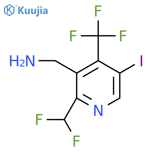 3-(Aminomethyl)-2-(difluoromethyl)-5-iodo-4-(trifluoromethyl)pyridine structure