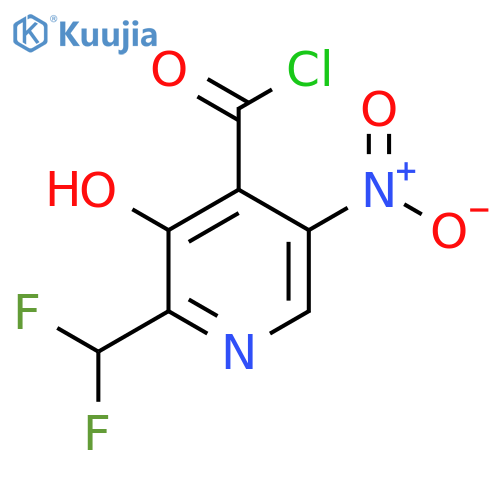2-(Difluoromethyl)-3-hydroxy-5-nitropyridine-4-carbonyl chloride structure