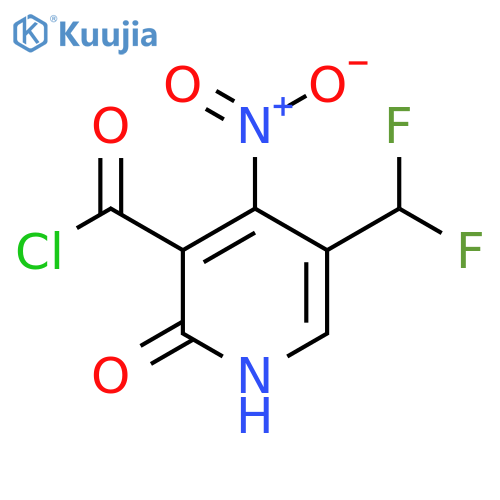5-(Difluoromethyl)-2-hydroxy-4-nitropyridine-3-carbonyl chloride structure