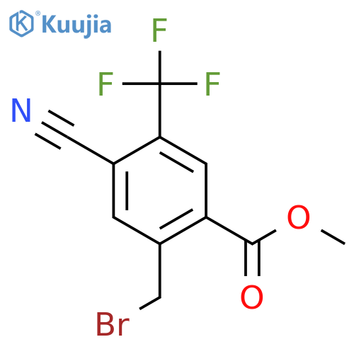 Methyl 2-bromomethyl-4-cyano-5-(trifluoromethyl)benzoate structure