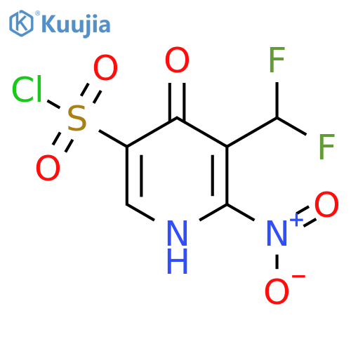 3-(Difluoromethyl)-4-hydroxy-2-nitropyridine-5-sulfonyl chloride structure