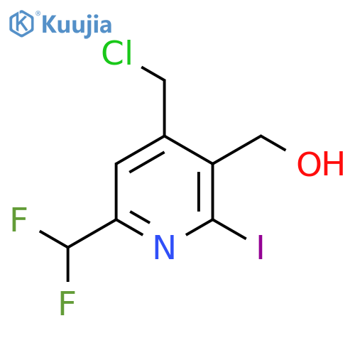 4-(Chloromethyl)-6-(difluoromethyl)-2-iodopyridine-3-methanol structure