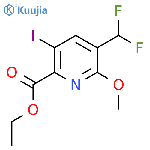 Ethyl 3-(difluoromethyl)-5-iodo-2-methoxypyridine-6-carboxylate structure