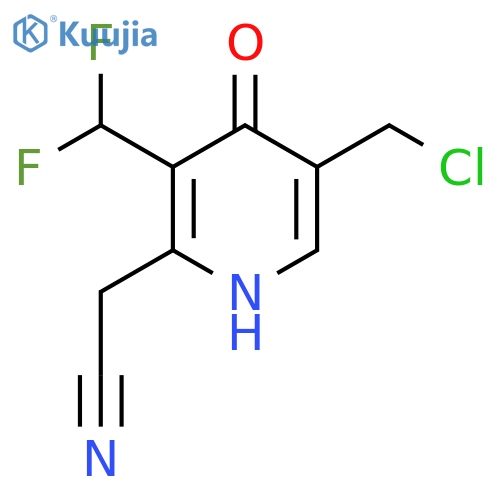 5-(Chloromethyl)-3-(difluoromethyl)-4-hydroxypyridine-2-acetonitrile structure