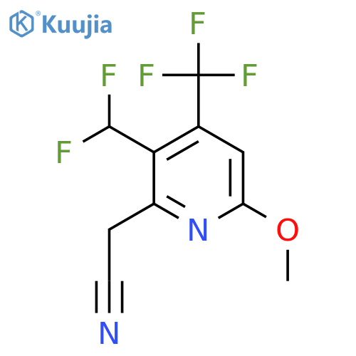 3-(Difluoromethyl)-6-methoxy-4-(trifluoromethyl)pyridine-2-acetonitrile structure