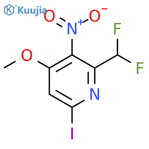 2-(Difluoromethyl)-6-iodo-4-methoxy-3-nitropyridine structure