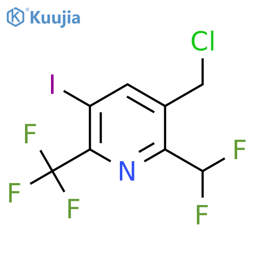 3-(Chloromethyl)-2-(difluoromethyl)-5-iodo-6-(trifluoromethyl)pyridine structure