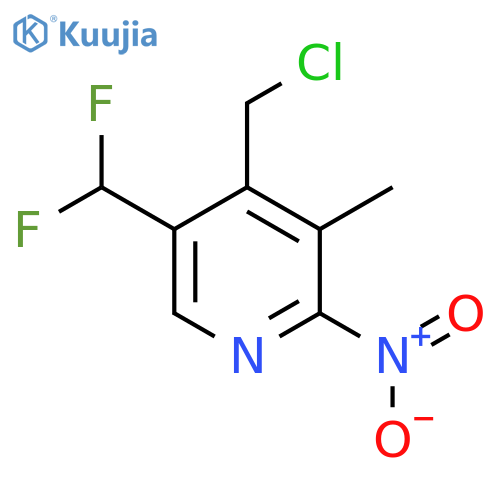 4-(Chloromethyl)-5-(difluoromethyl)-3-methyl-2-nitropyridine structure