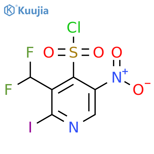 3-(Difluoromethyl)-2-iodo-5-nitropyridine-4-sulfonyl chloride structure