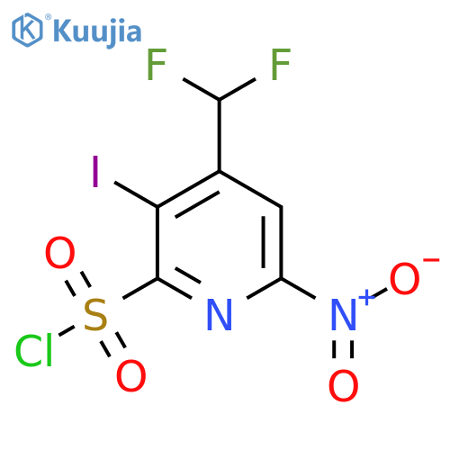 4-(Difluoromethyl)-3-iodo-6-nitropyridine-2-sulfonyl chloride structure