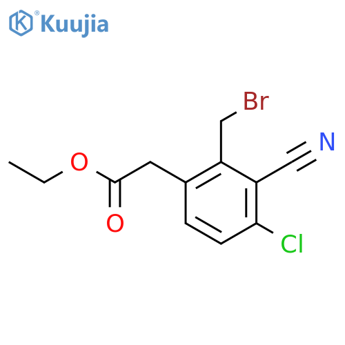 Ethyl 2-bromomethyl-4-chloro-3-cyanophenylacetate structure