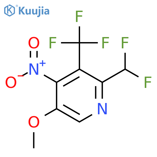 2-(Difluoromethyl)-5-methoxy-4-nitro-3-(trifluoromethyl)pyridine structure