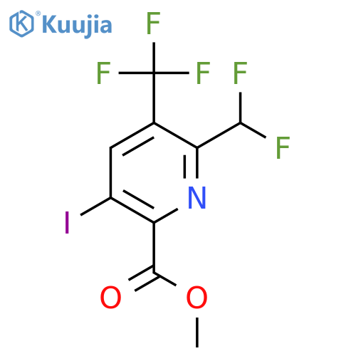 Methyl 2-(difluoromethyl)-5-iodo-3-(trifluoromethyl)pyridine-6-carboxylate structure