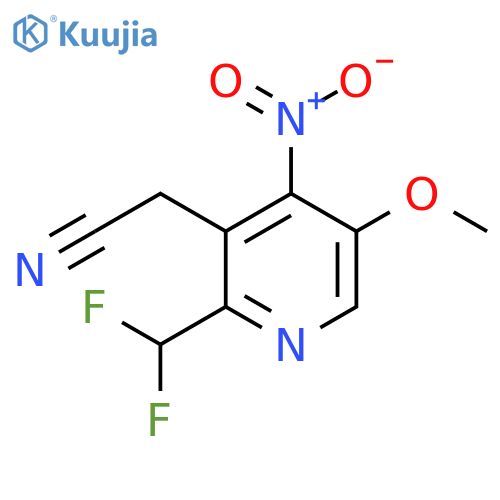 2-(Difluoromethyl)-5-methoxy-4-nitropyridine-3-acetonitrile structure