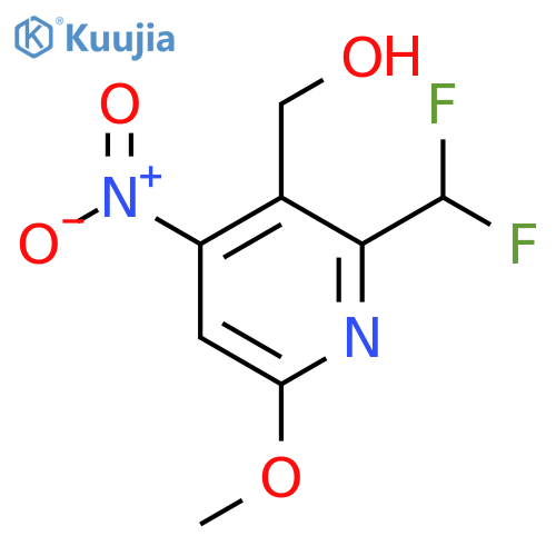 2-(Difluoromethyl)-6-methoxy-4-nitropyridine-3-methanol structure