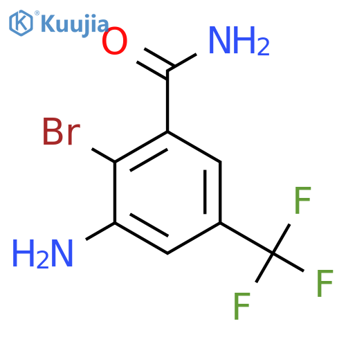 3-Amino-2-bromo-5-(trifluoromethyl)benzamide structure