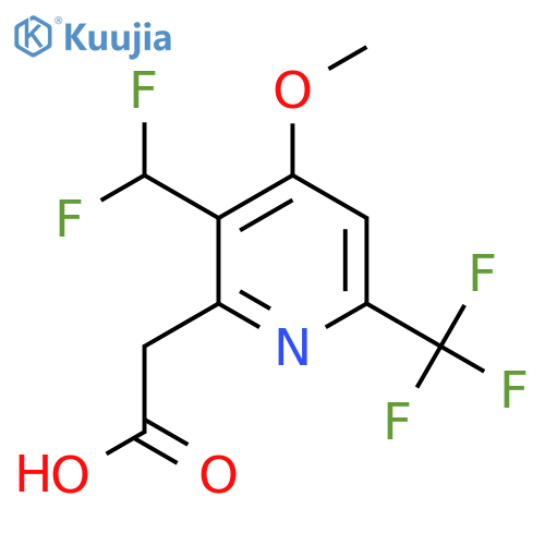 3-(Difluoromethyl)-4-methoxy-6-(trifluoromethyl)pyridine-2-acetic acid structure