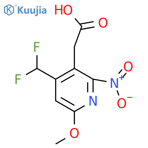 4-(Difluoromethyl)-6-methoxy-2-nitropyridine-3-acetic acid structure
