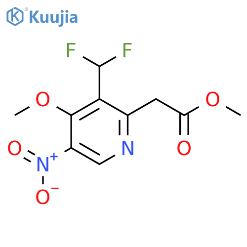 Methyl 3-(difluoromethyl)-4-methoxy-5-nitropyridine-2-acetate structure