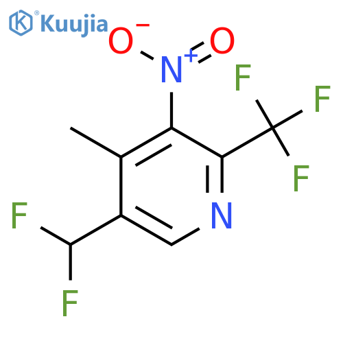 5-(Difluoromethyl)-4-methyl-3-nitro-2-(trifluoromethyl)pyridine structure