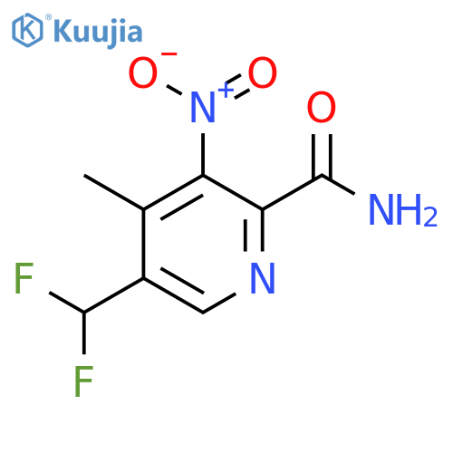 5-(Difluoromethyl)-4-methyl-3-nitropyridine-2-carboxamide structure