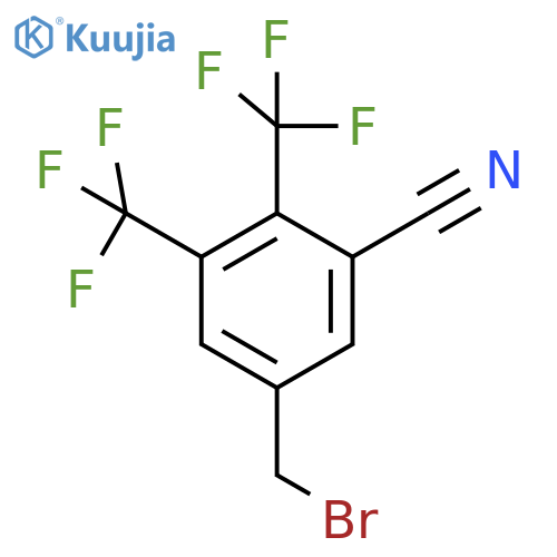 3,4-Bis(trifluoromethyl)-5-cyanobenzyl bromide structure