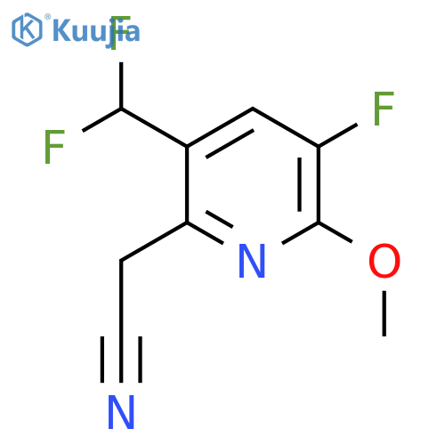 3-(Difluoromethyl)-5-fluoro-6-methoxypyridine-2-acetonitrile structure