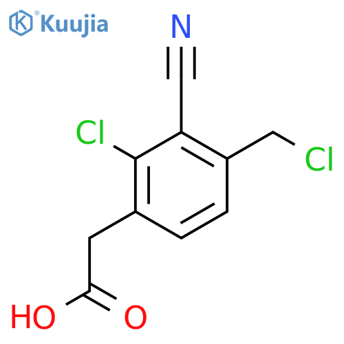 2-Chloro-4-chloromethyl-3-cyanophenylacetic acid structure