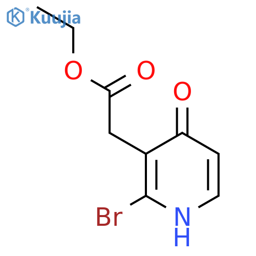 Ethyl 2-bromo-4-hydroxypyridine-3-acetate structure