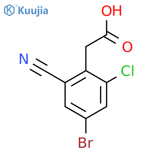 4-Bromo-2-chloro-6-cyanophenylacetic acid structure