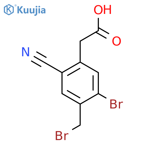 5-Bromo-4-bromomethyl-2-cyanophenylacetic acid structure