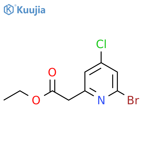 Ethyl 2-bromo-4-chloropyridine-6-acetate structure